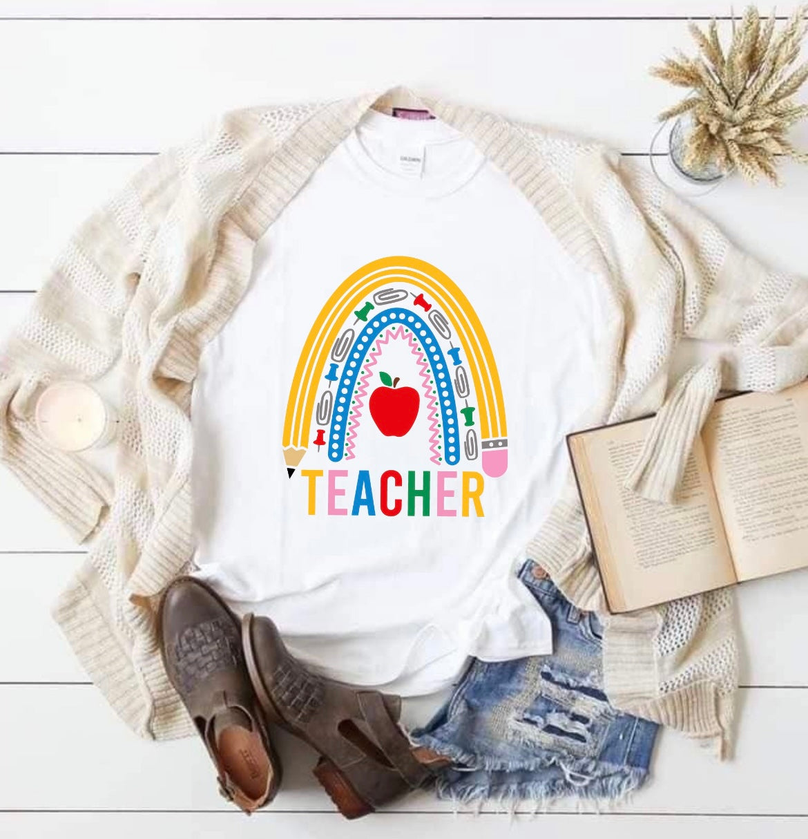 PENCIL RAINBOW TEACHER
