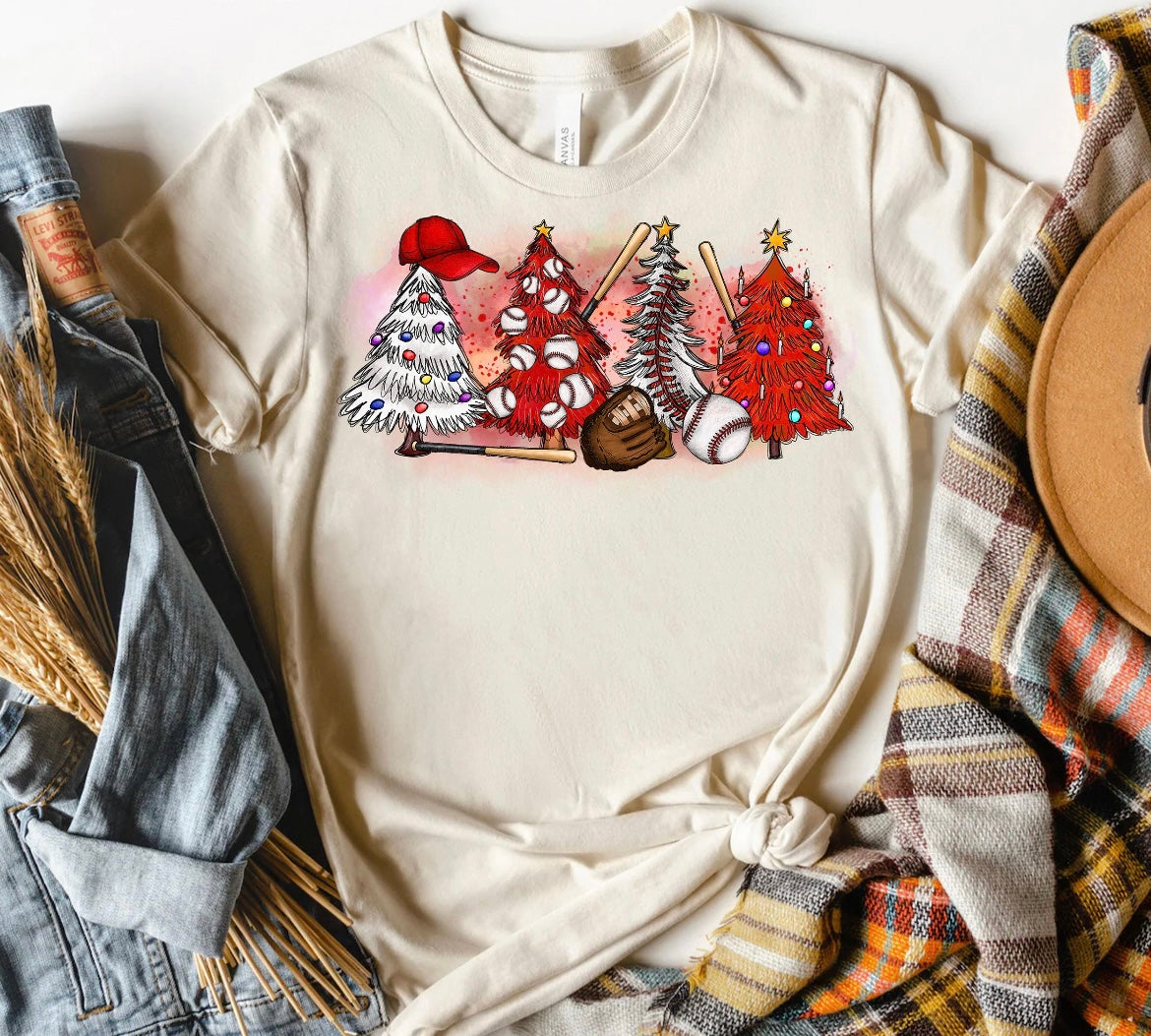 BASEBALL CHRISTMAS TREES