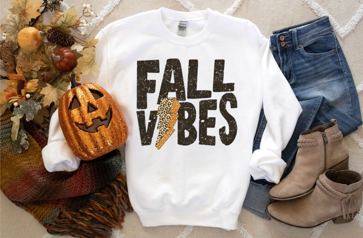 FALL VIBES CHEETAH LIGHTENING BOLT
