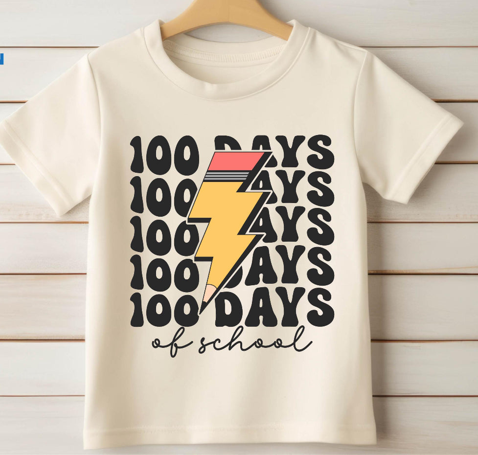 100 DAYS OF SCHOOL LIGHTENING BOLT PENCIL