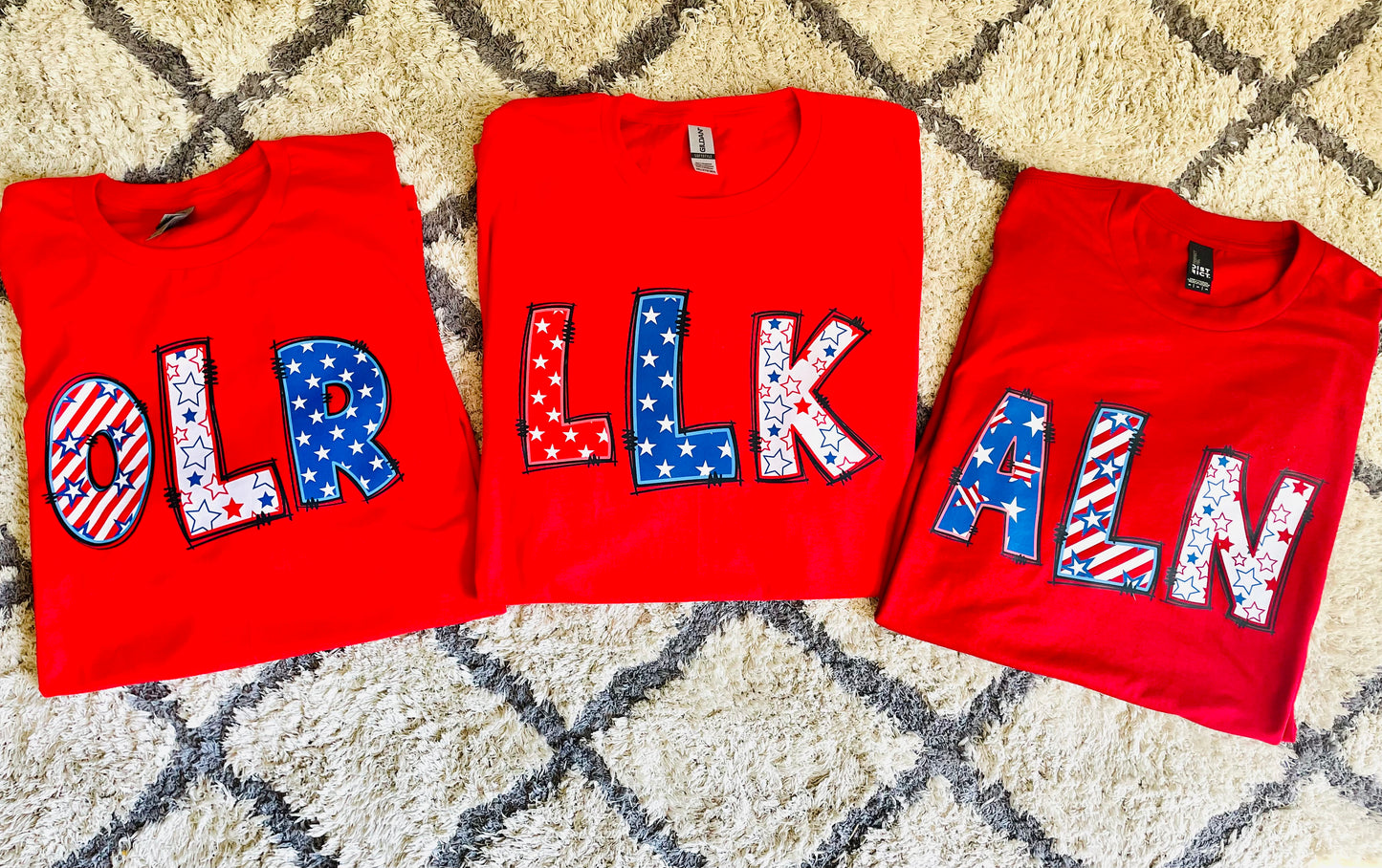 CUSTOM 4TH OF JULY MONOGRAM