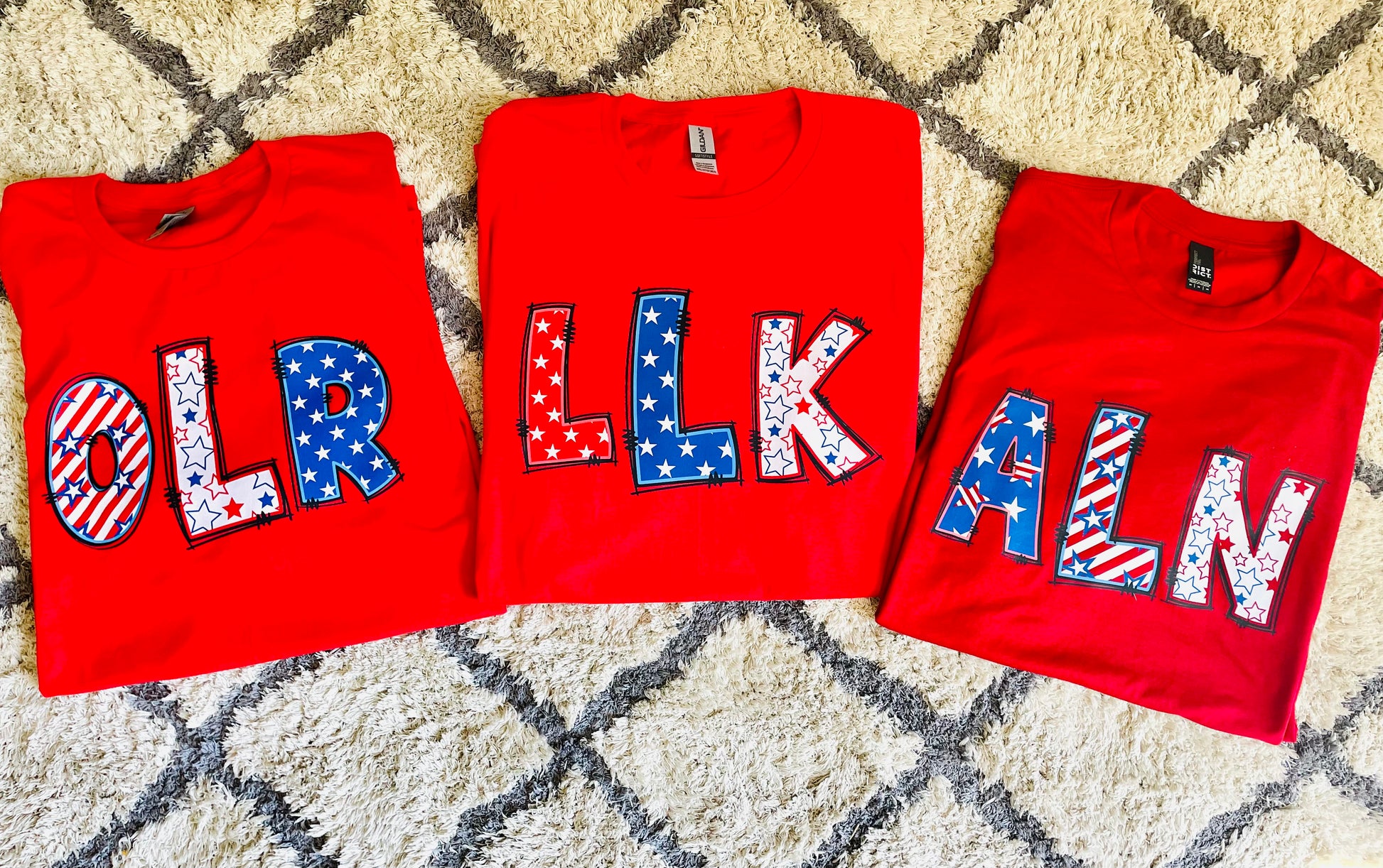 CUSTOM 4TH OF JULY MONOGRAM
