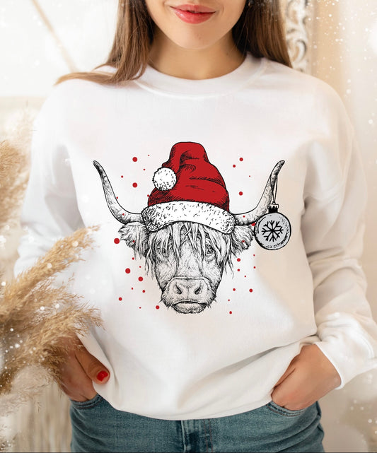 CHRISTMAS HAT COW