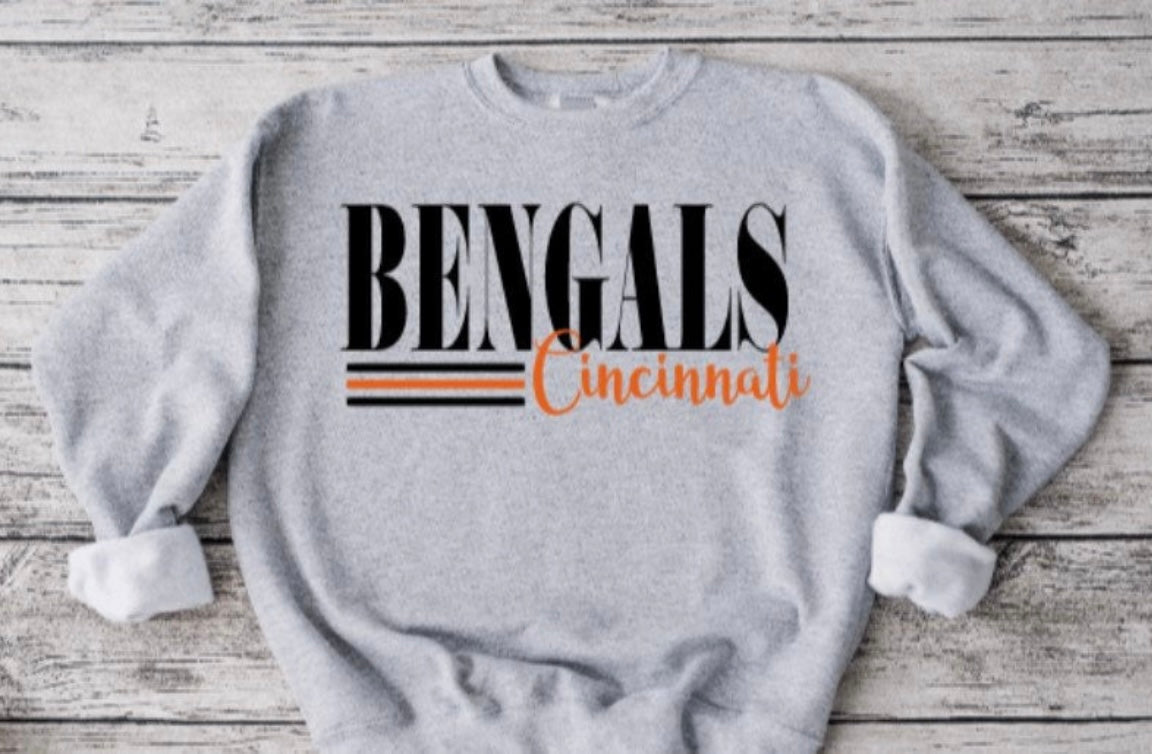 BENGALS CINCINNATI BLACK AND ORANGE 3 STRIPS