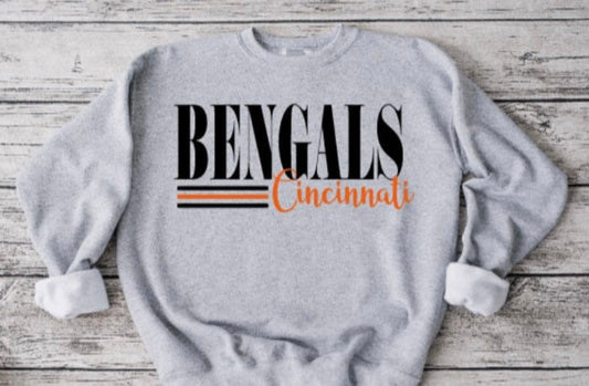 BENGALS CINCINNATI BLACK AND ORANGE 3 STRIPS