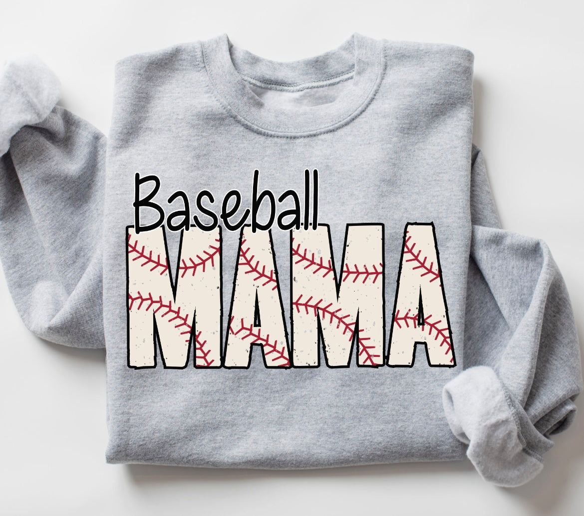 BASEBALL MAMA WITH STITCHES