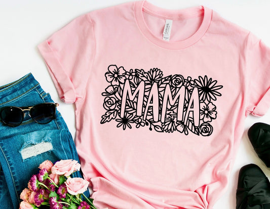 MAMA BLACK FLOWERS