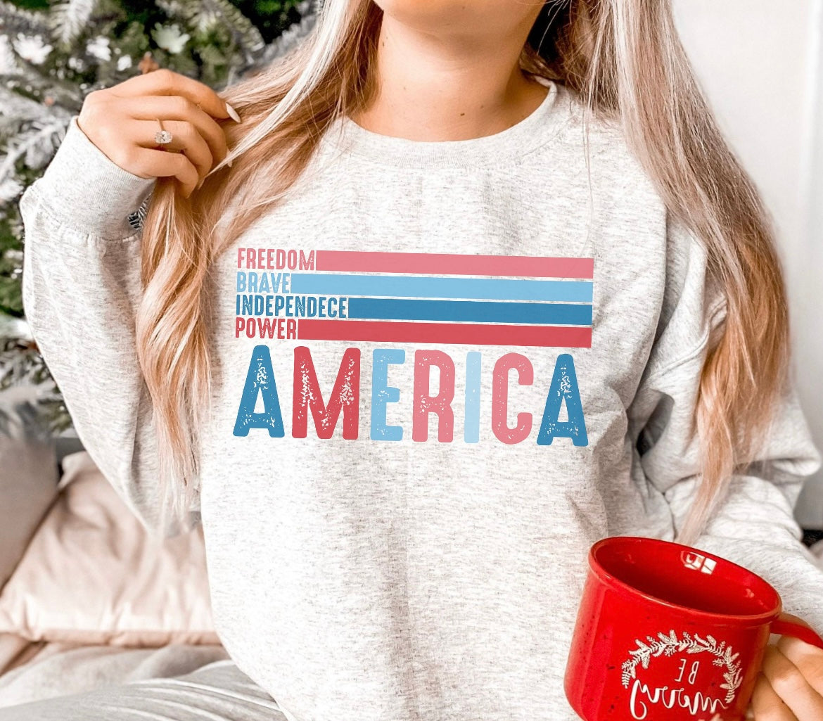 FREEDOM BRAVE INDEPENDCE POWER AMERICA