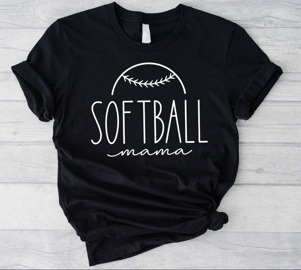 SOFTBALL MAMA WITH HALF BALL