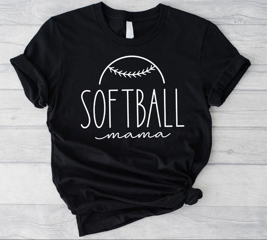 SOFTBALL MAMA WITH HALF BALL