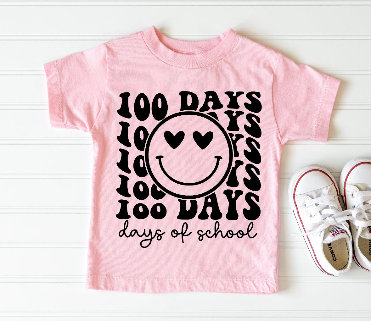 100 DAYS OF SCHOOL HEART SMILEY