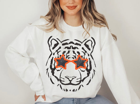 TIGER HEAD WITH STAR GLASSES