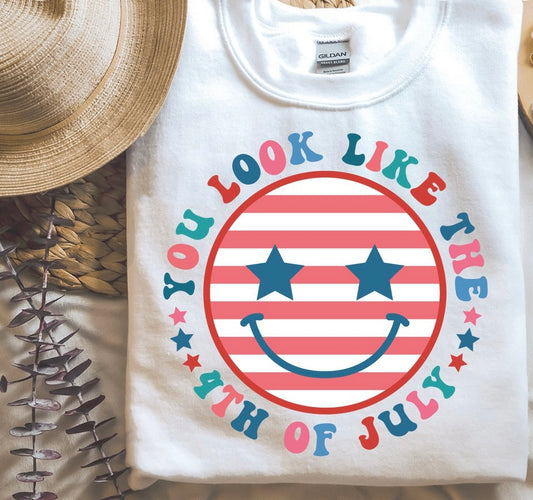 YOU LOOK LIKE THE 4TH OF JULY SMILEY FACE