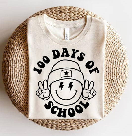 100 DAYS OF SCHOOL PEACE SMILEY