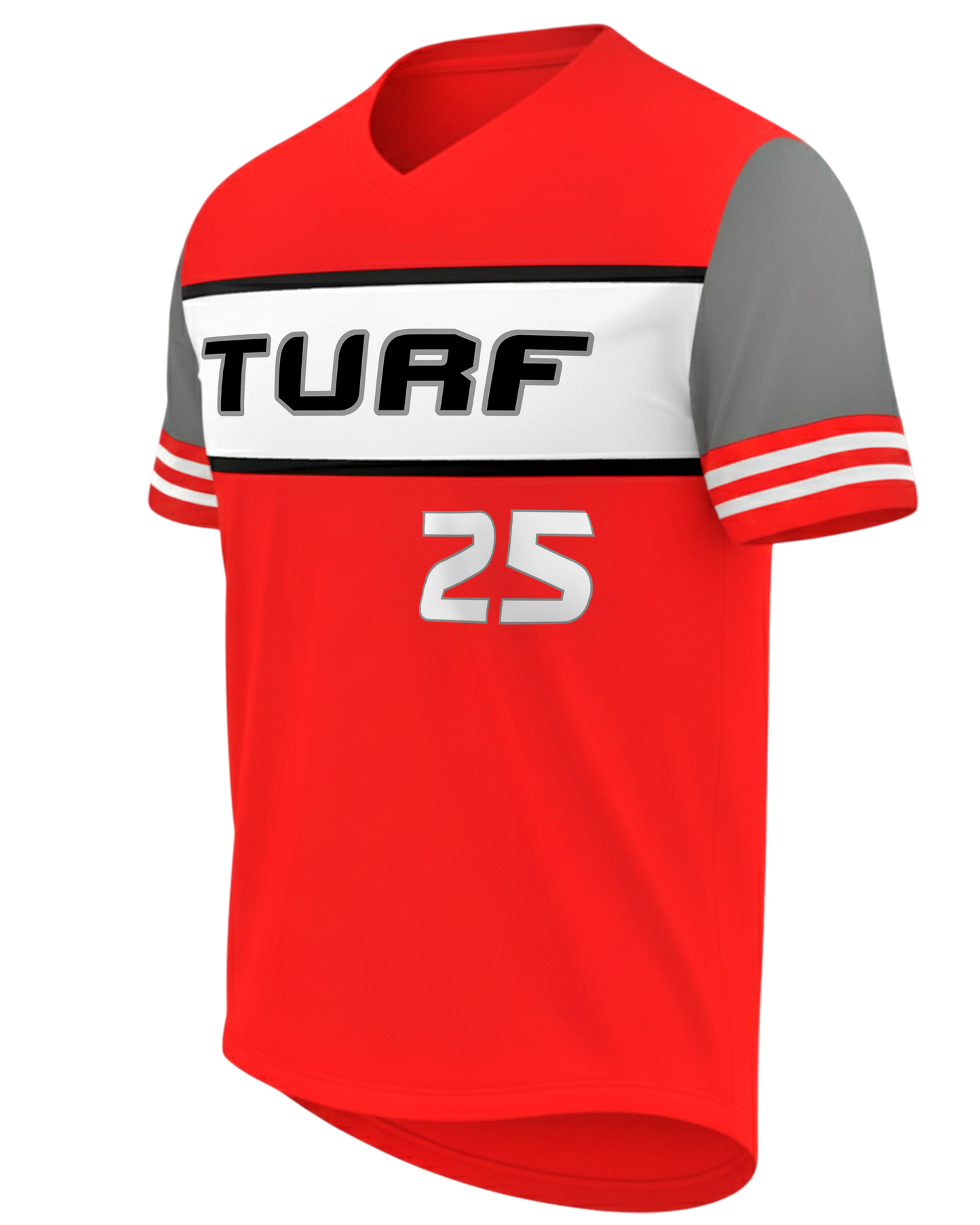 Short Sleeve V-Neck Baseball Jersey