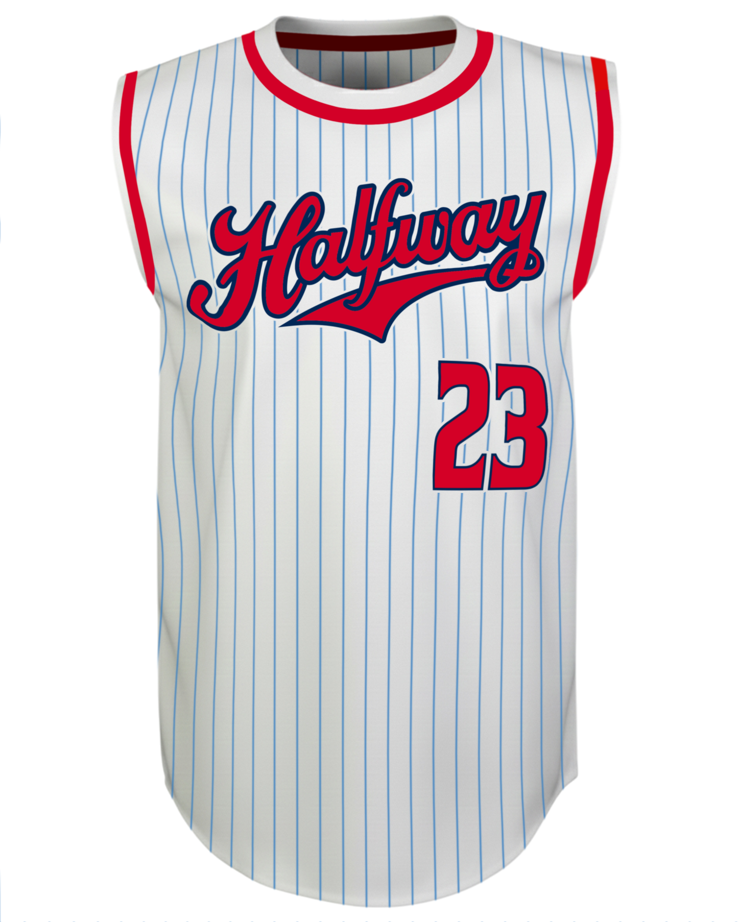 Sleeveless Crew Neck Baseball Jersey