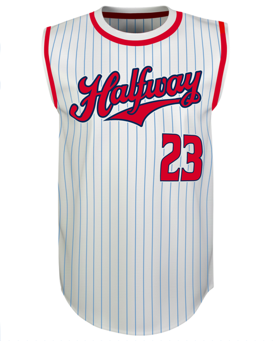 Sleeveless Crew Neck Baseball Jersey
