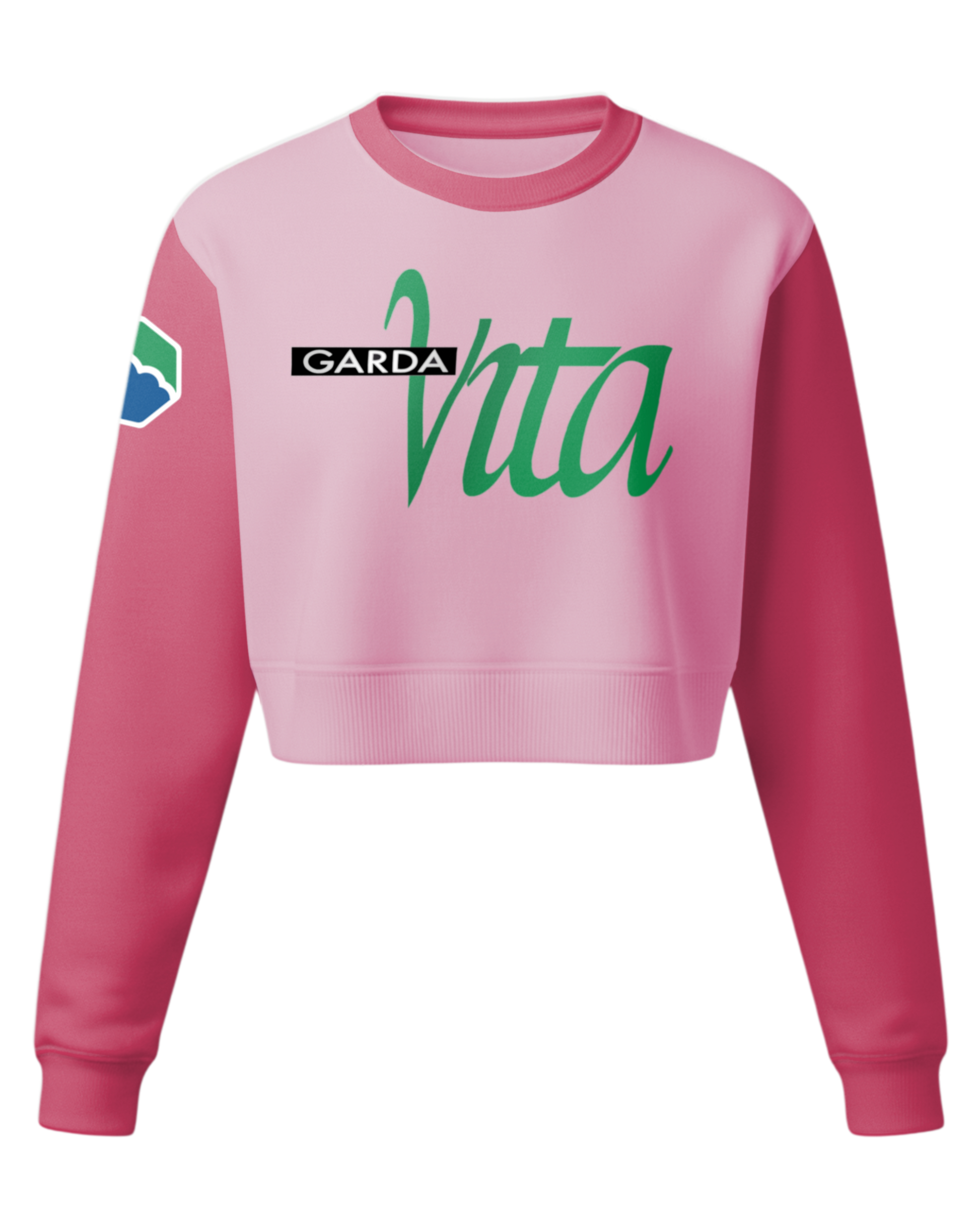 Cotton Crew Sweatshirt Crop Top