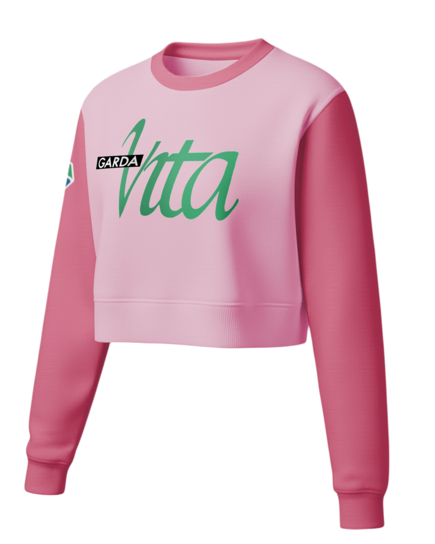 Cotton Crew Sweatshirt Crop Top