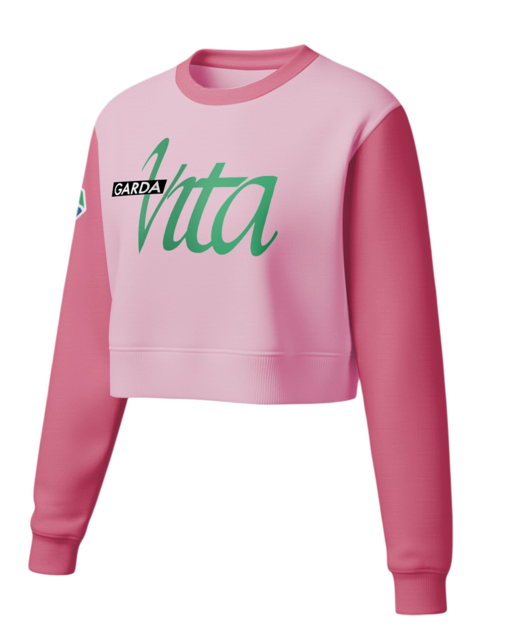 Cotton Crew Sweatshirt Crop Top