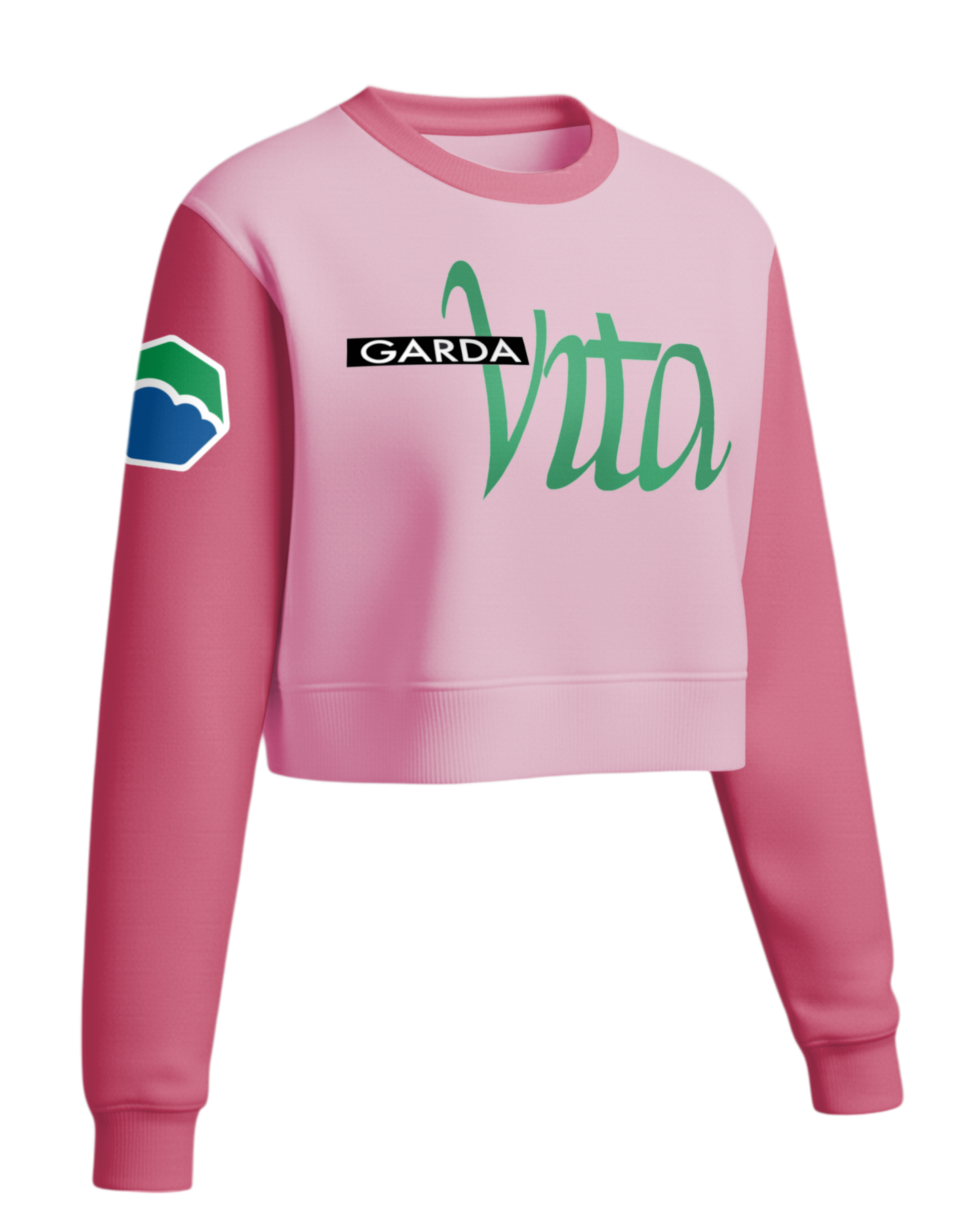 Cotton Crew Sweatshirt Crop Top