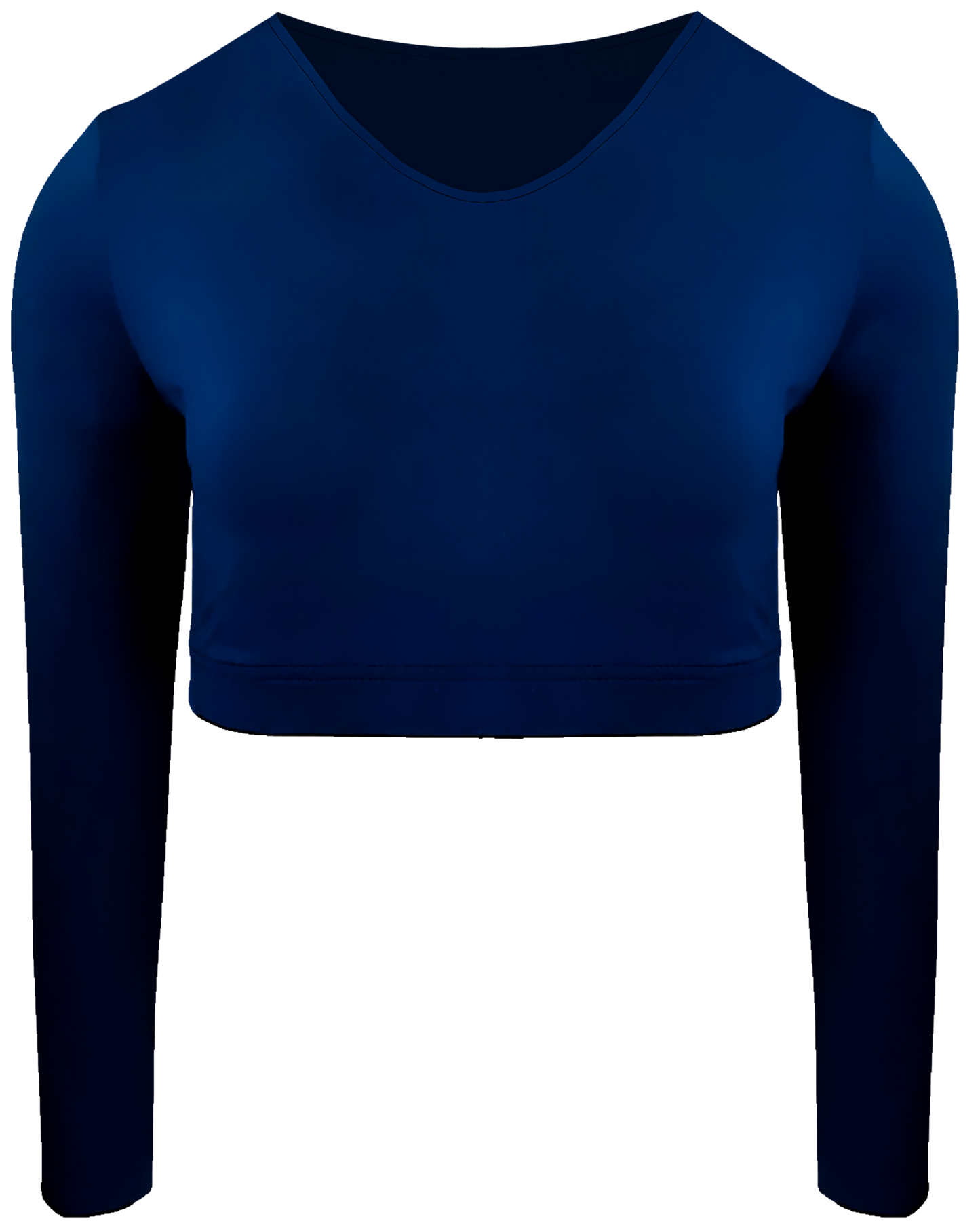 Dyed Long Sleeve Cheer Crop Top (Solid Color)