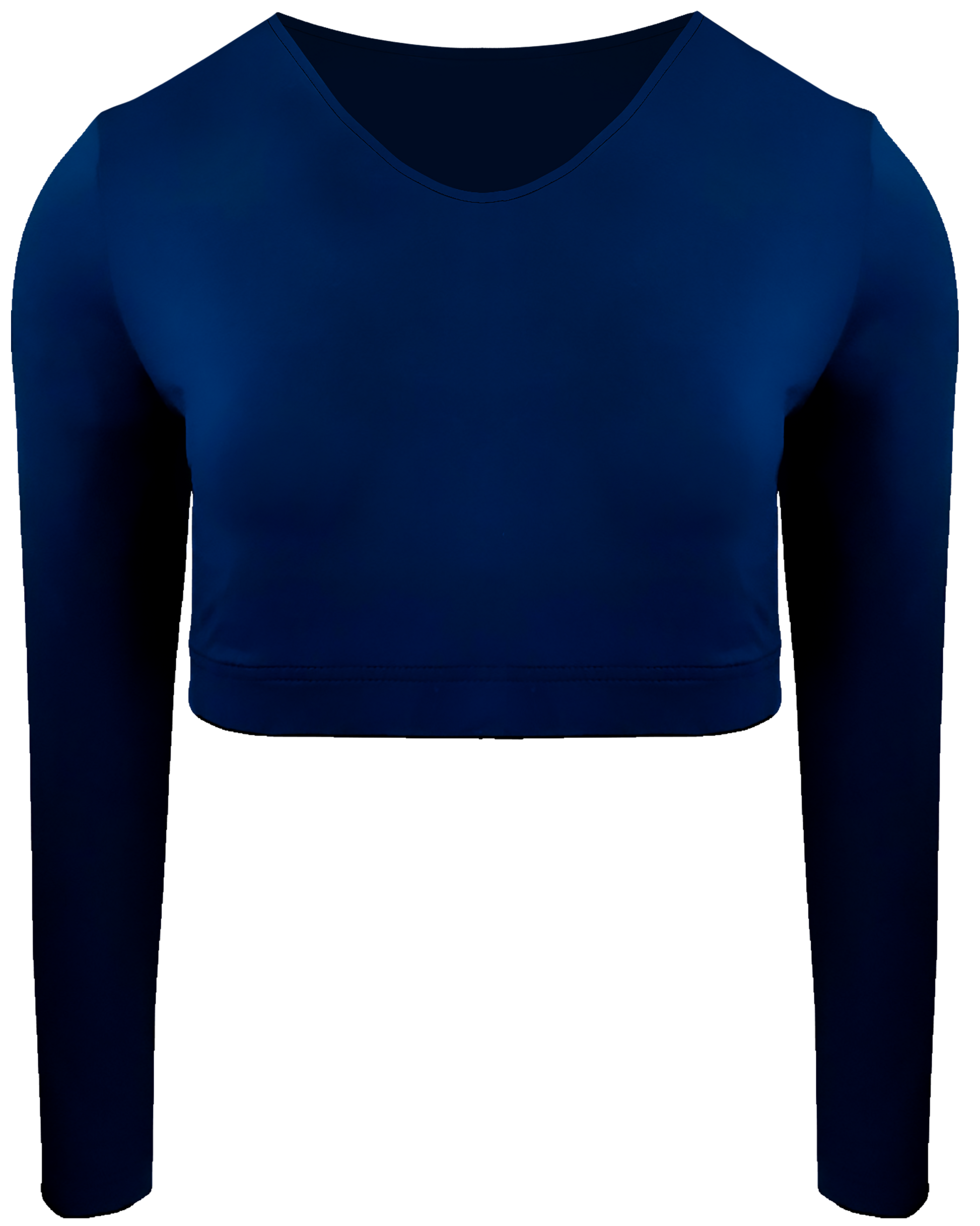Dyed Long Sleeve Cheer Crop Top (Solid Color)
