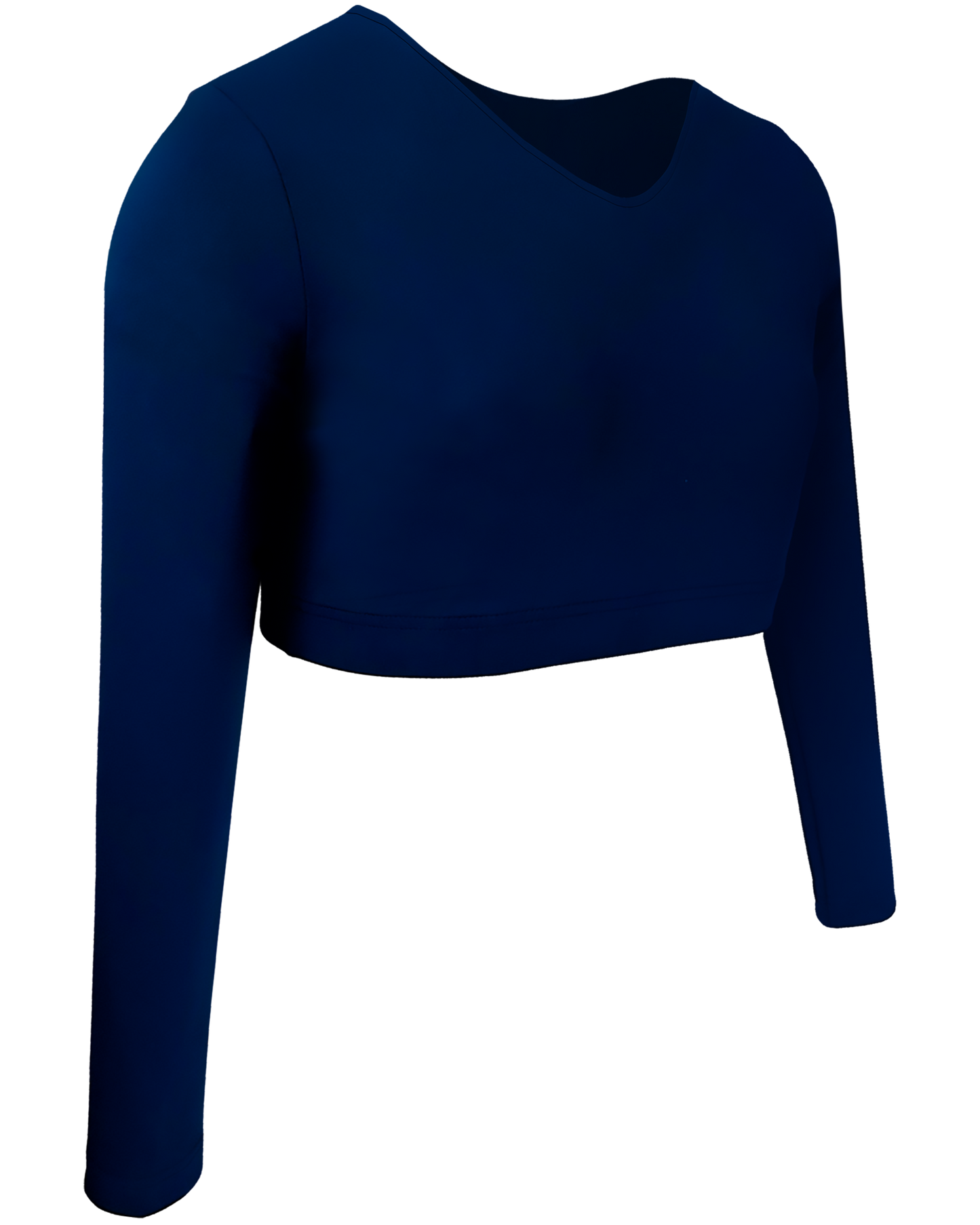 Dyed Long Sleeve Cheer Crop Top (Solid Color)