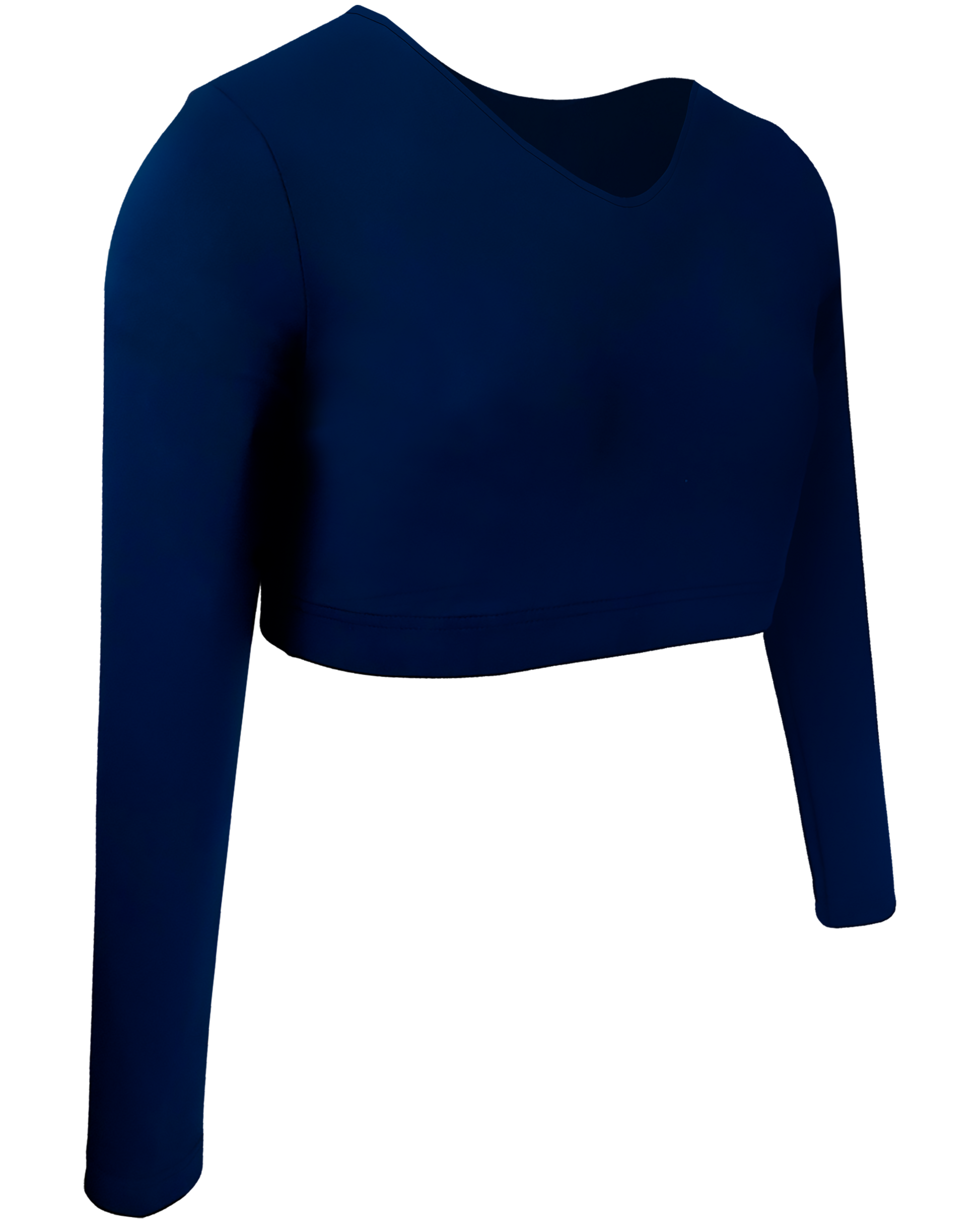 Dyed Long Sleeve Cheer Crop Top (Solid Color)
