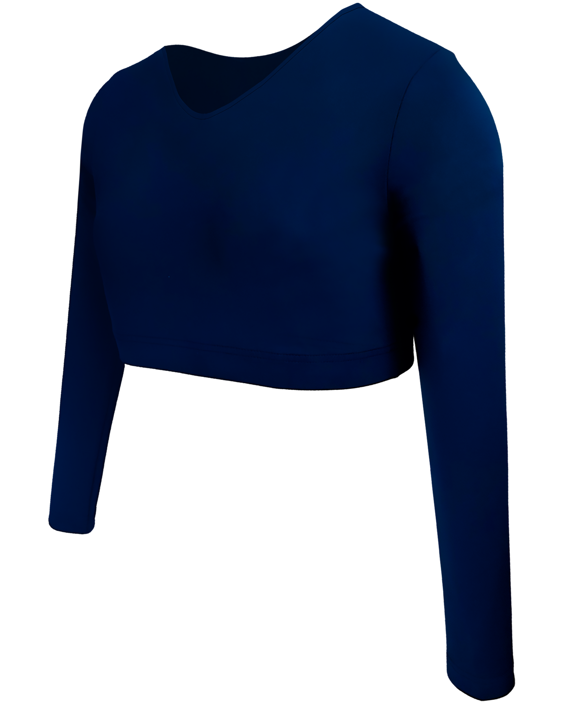 Dyed Long Sleeve Cheer Crop Top (Solid Color)