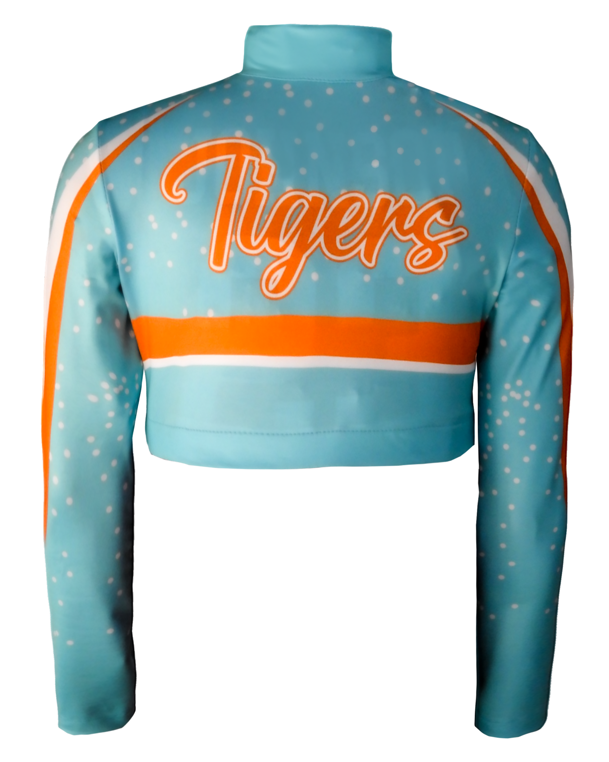Full Sublimation Long Sleeve Cheer Crop Top w/ Turtle Neck