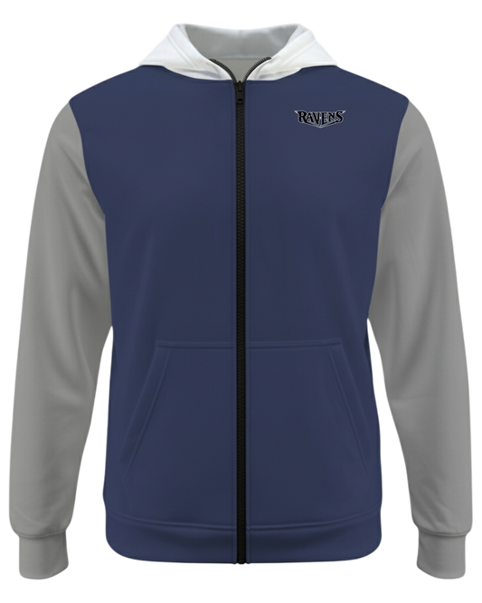 Dyed Heavy Performance Full Zip Fleece Hoodie w/ Front Pocket