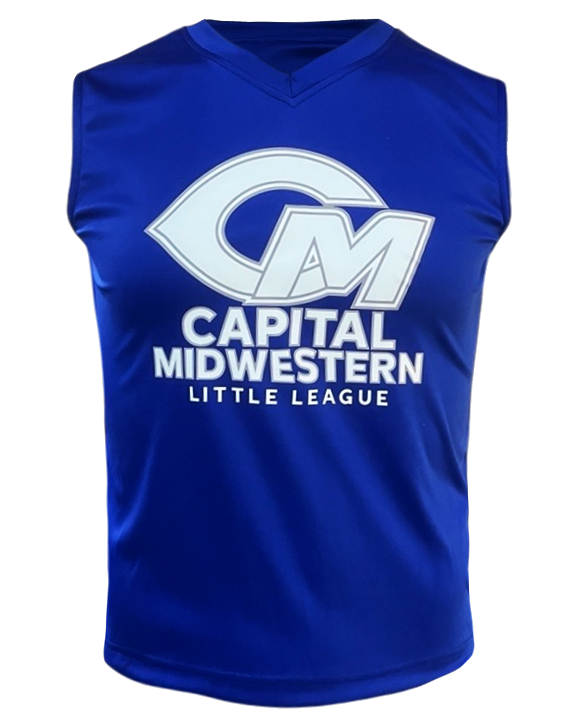 Dyed Sleeveless V Neck Softball Tee