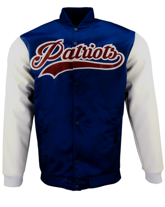 Letterman Jacket w/ Faux Leather Sleeves and Polyquilted Liner