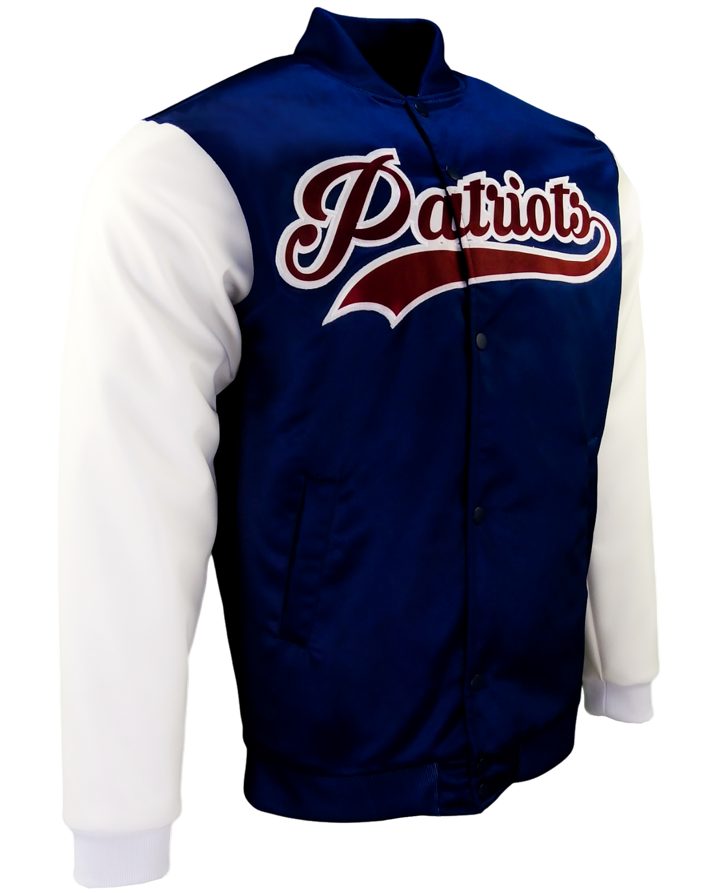 Letterman Jacket w/ Faux Leather Sleeves and Polyquilted Liner