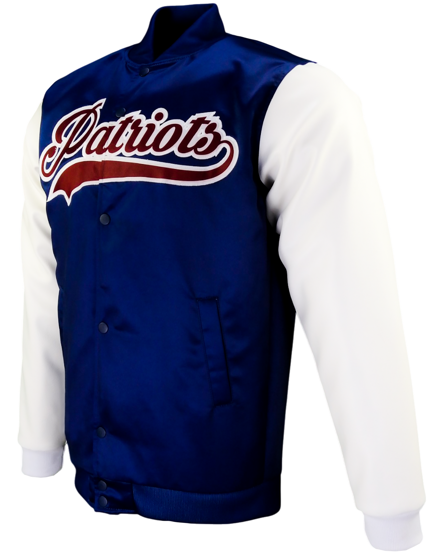Letterman Jacket w/ Faux Leather Sleeves and Polyquilted Liner
