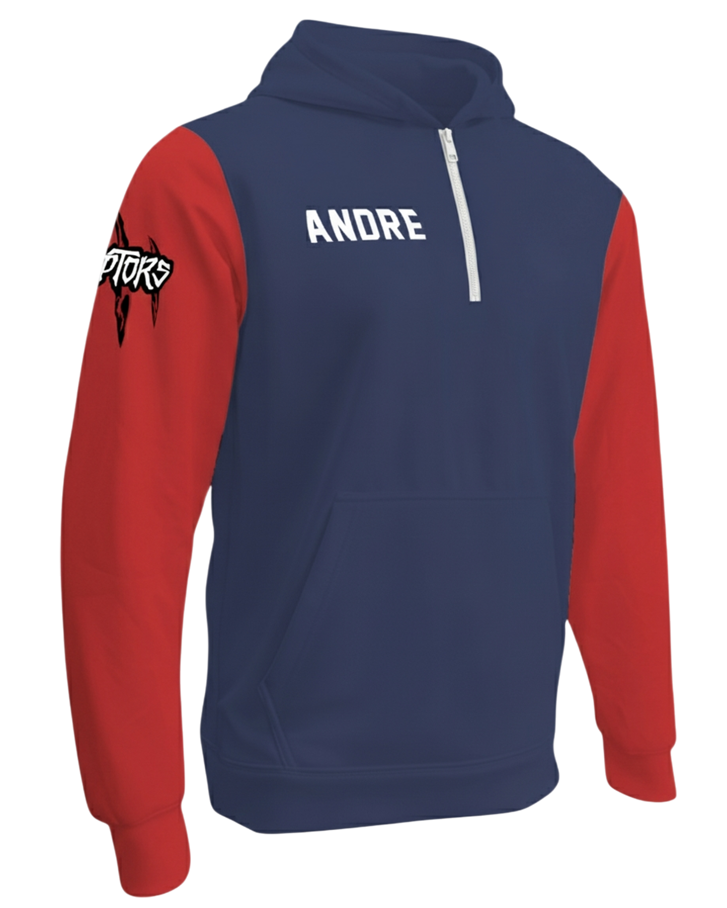 Cotton 1/4 Zip Fleece Hoodie w/ Front Pocket
