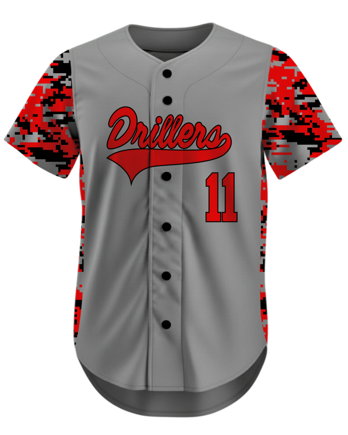 Short Sleeve Full Button Baseball Jersey