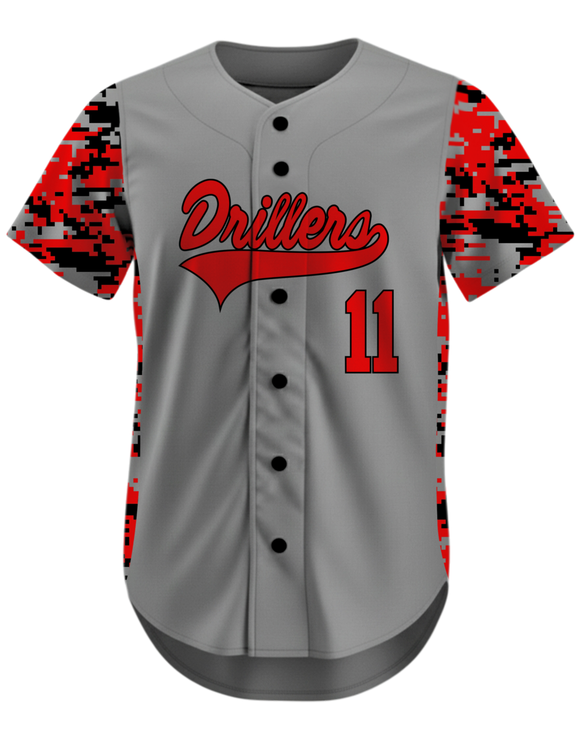 Short Sleeve Full Button Baseball Jersey