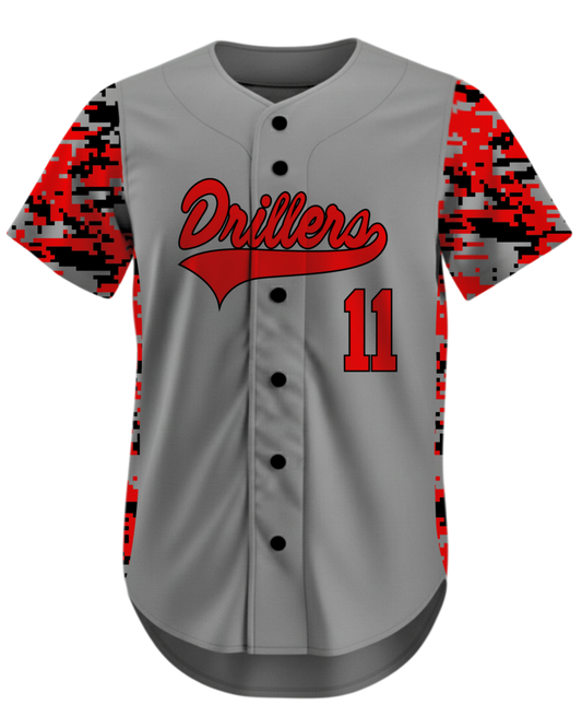 Short Sleeve Full Button Baseball Jersey