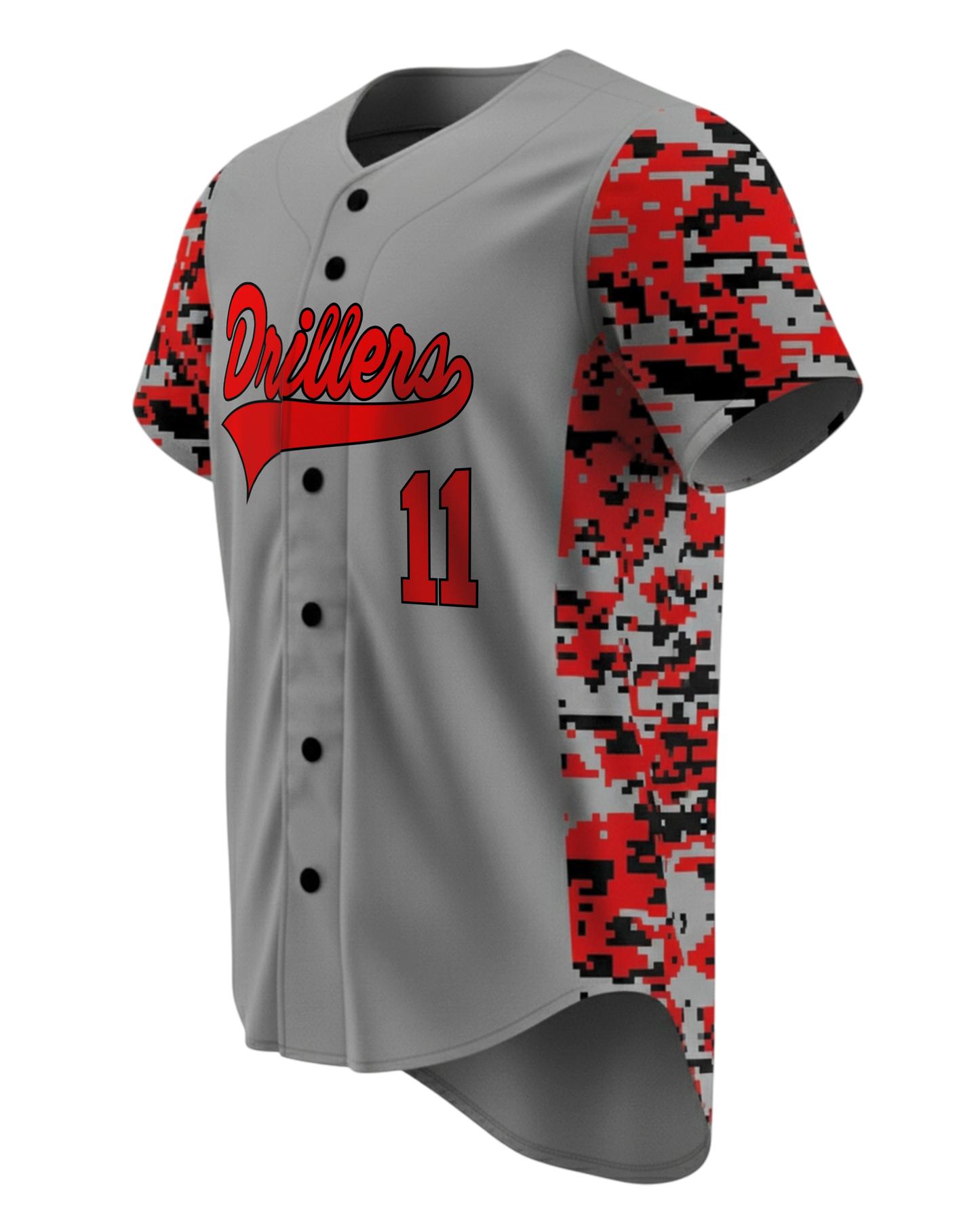 Short Sleeve Full Button Baseball Jersey