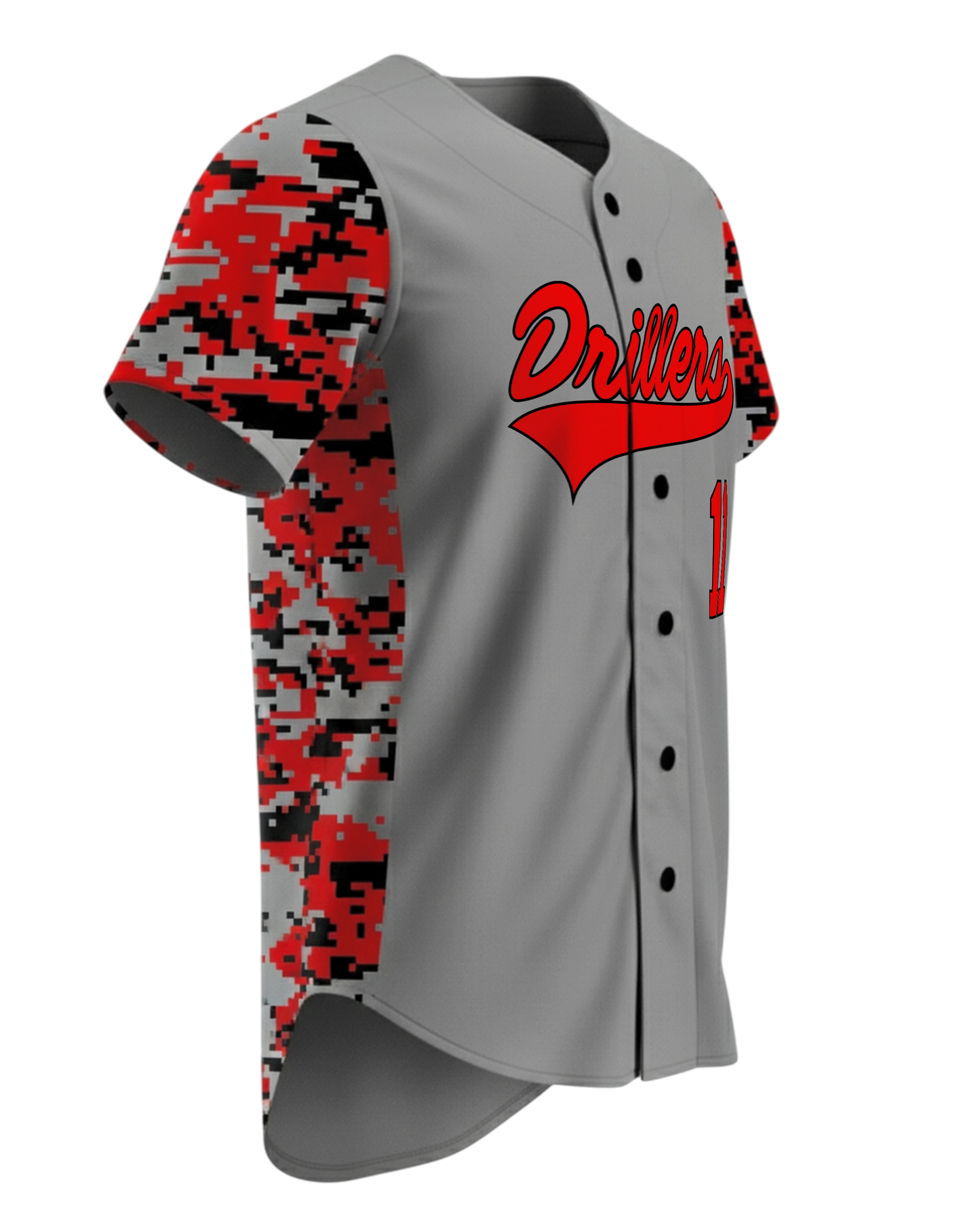Short Sleeve Full Button Baseball Jersey