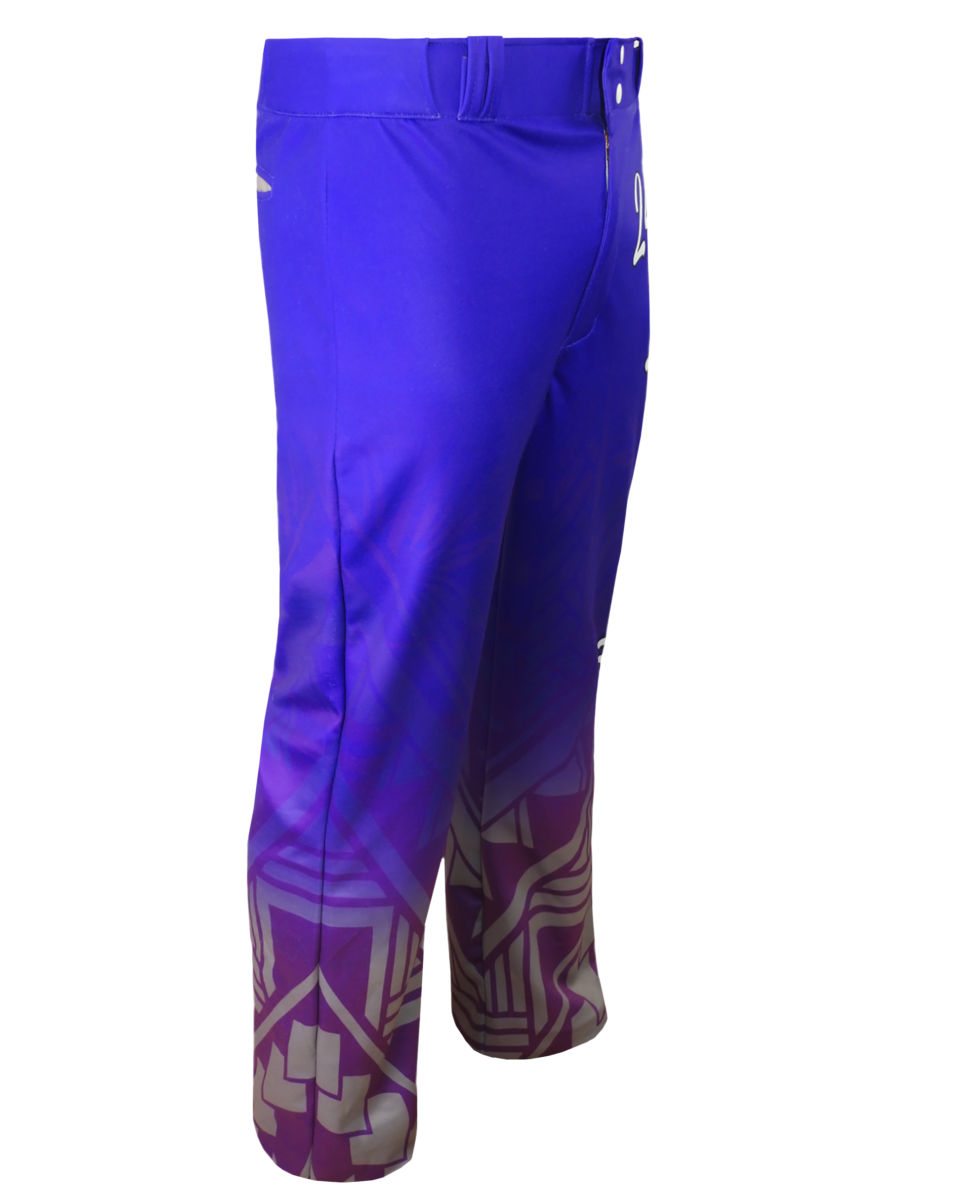 Tapered Open-Bottom Baseball Pants w/ Sublimated Side Panels