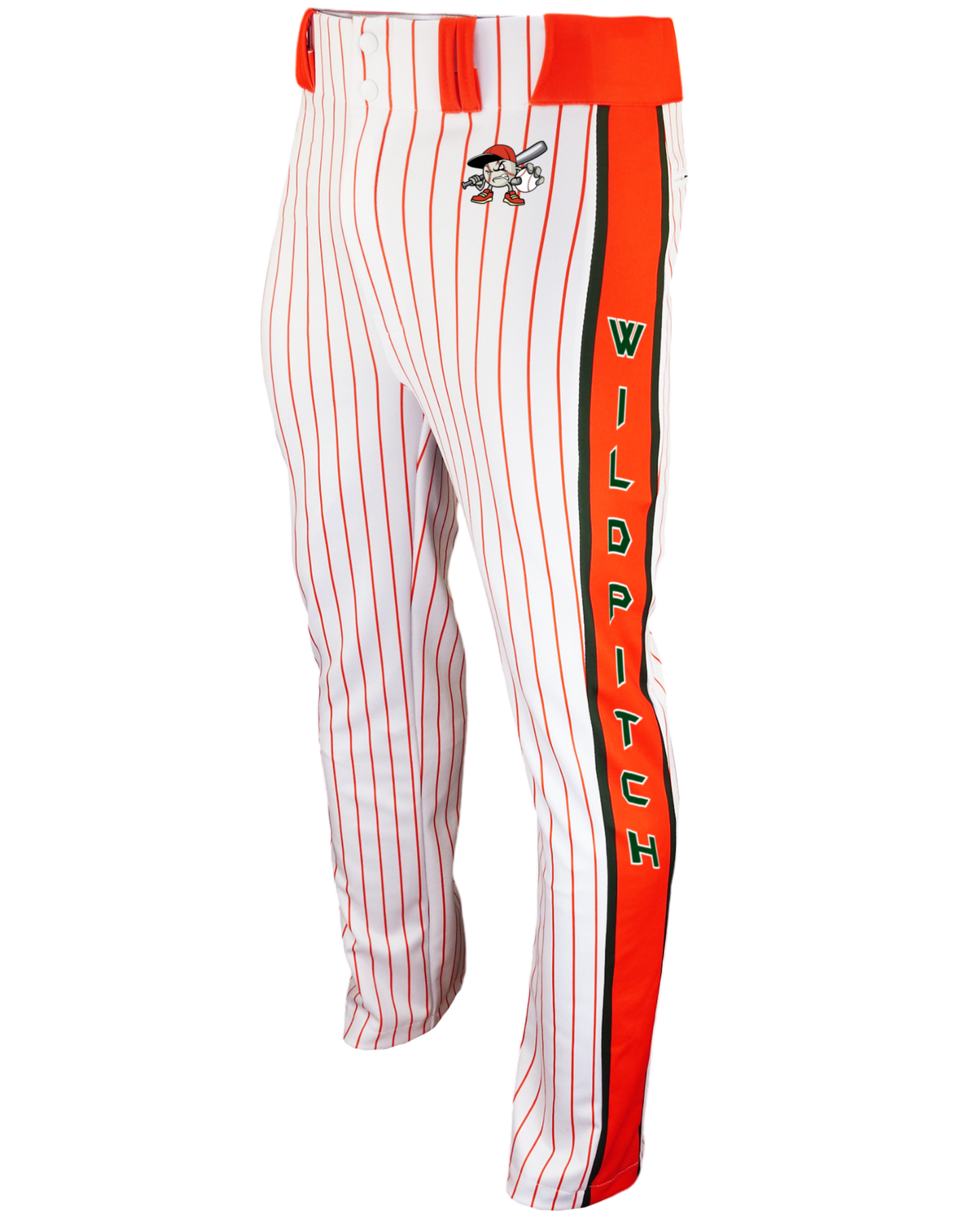 Tapered Open-Bottom Baseball Pants w/ Sublimated Side Panels