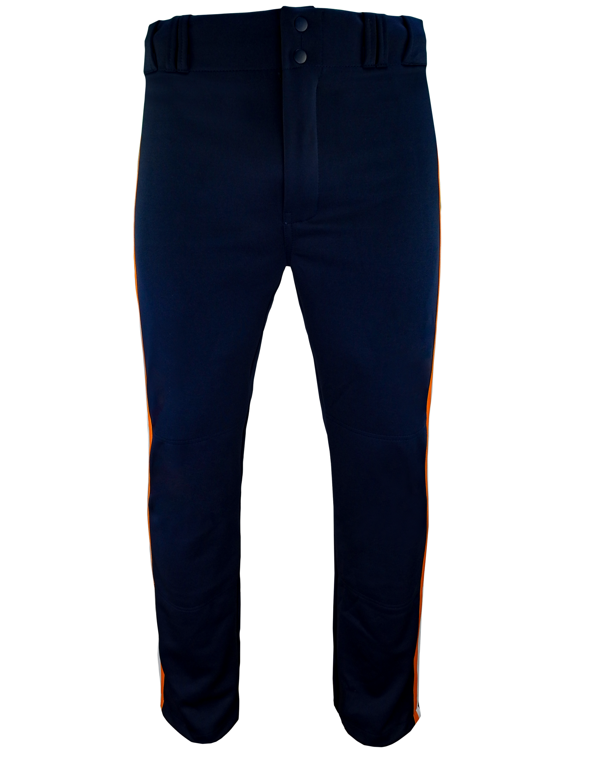 Dyed Tapered Open-Bottom Baseball Pants w/ Braiding