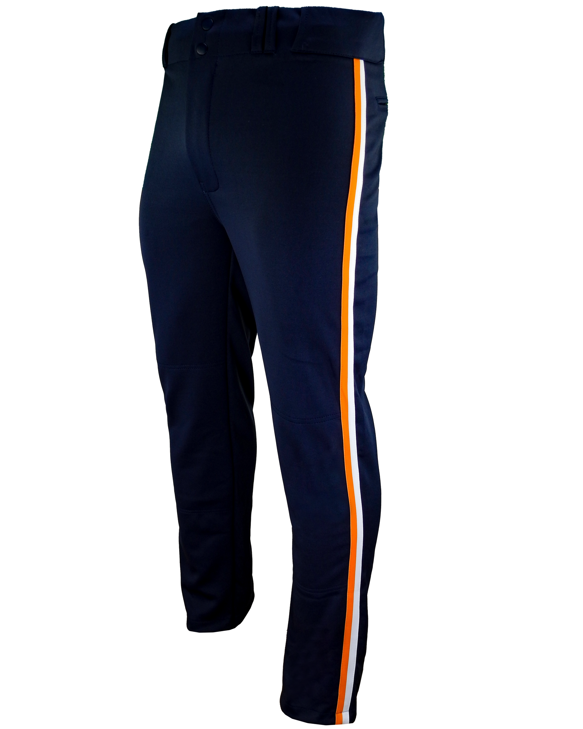 Dyed Tapered Open-Bottom Baseball Pants w/ Braiding