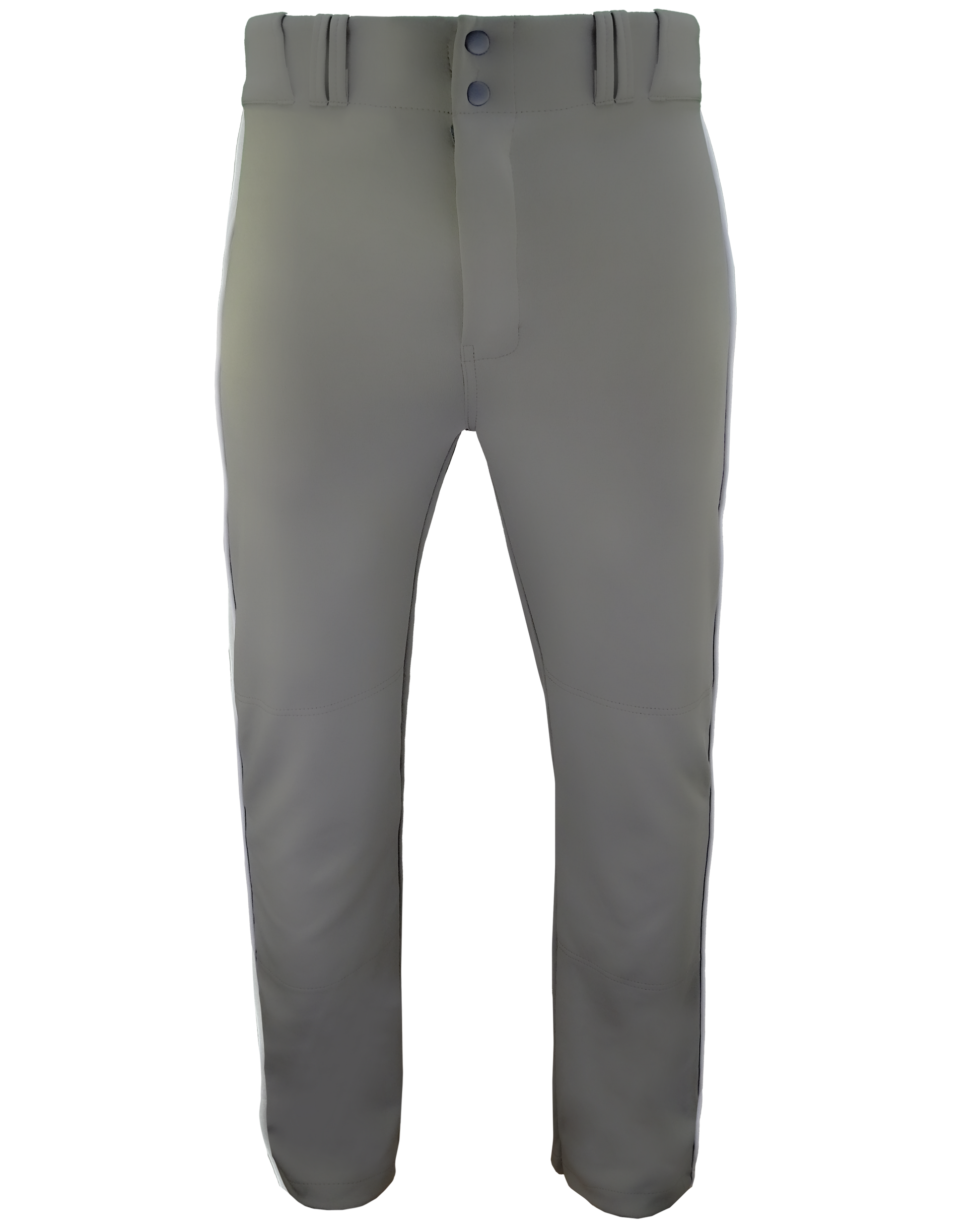 Dyed Tapered Open-Bottom Baseball Pants w/ Piping