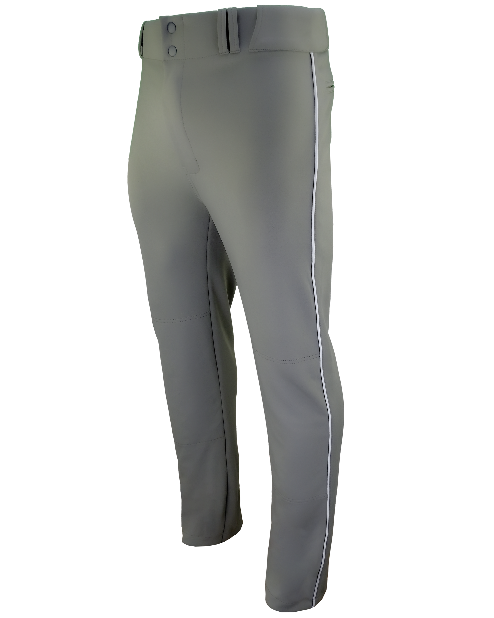 Dyed Tapered Open-Bottom Baseball Pants w/ Piping