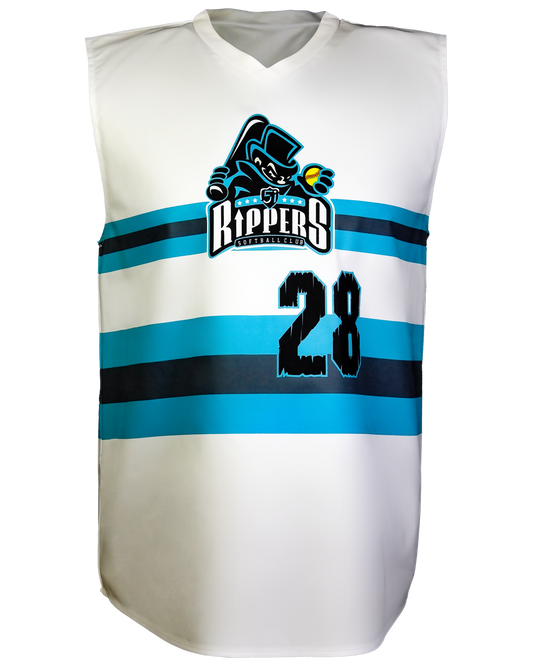 Sleeveless V-Neck Baseball Jersey