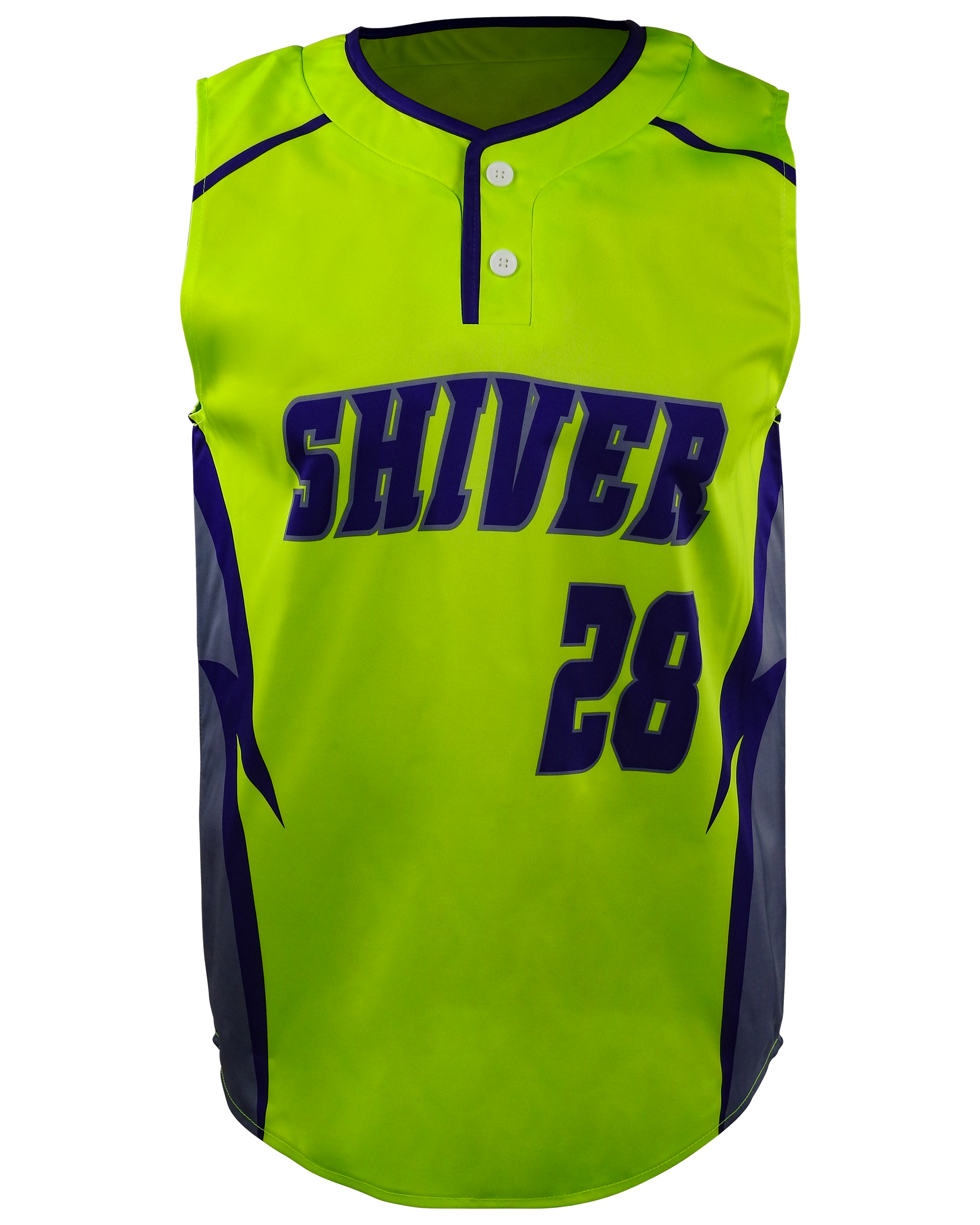 2-Button Sleeveless Baseball Jersey
